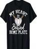 My Heart Is Behind Home Plate Baseball Bat Mom Dad T-Shirt