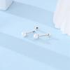 Earrings 925 Silver Shining Snowflake Mini Butterfly Ear Studs For Women Fine Birthday Party Jewelry Gifts