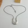 U-Shaped Horseshoe Pendant Necklace Simple Clavicle Chain Alloy Material Birthday Gift for Women Girls Choker Necklace