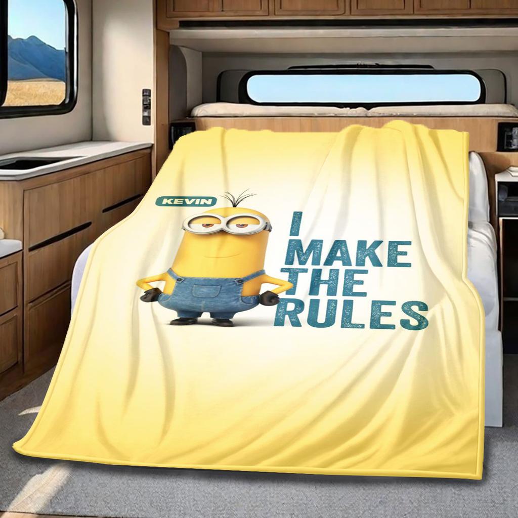 The Minions Sunflower Adventure Blanket Is Suitable for Beds, Sofas, and Various Other Occasions, Making It A Perfect Gift.