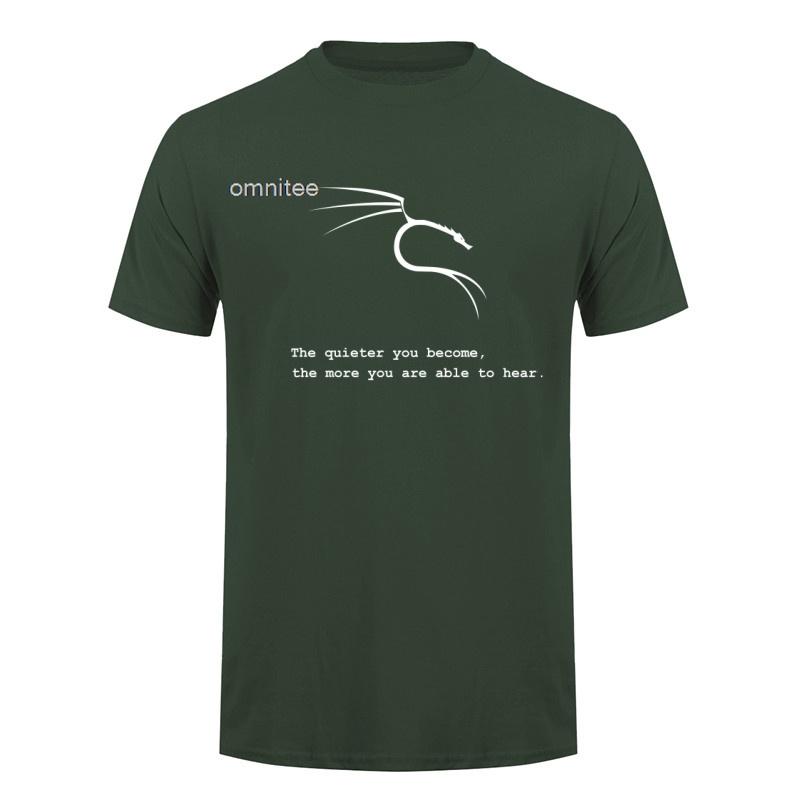 Kali Linux The Quieter You Become The More You Are Able To Hear T Shirt Unisex Summer Short Sleeve Cotton Tshirts Tops Lh013