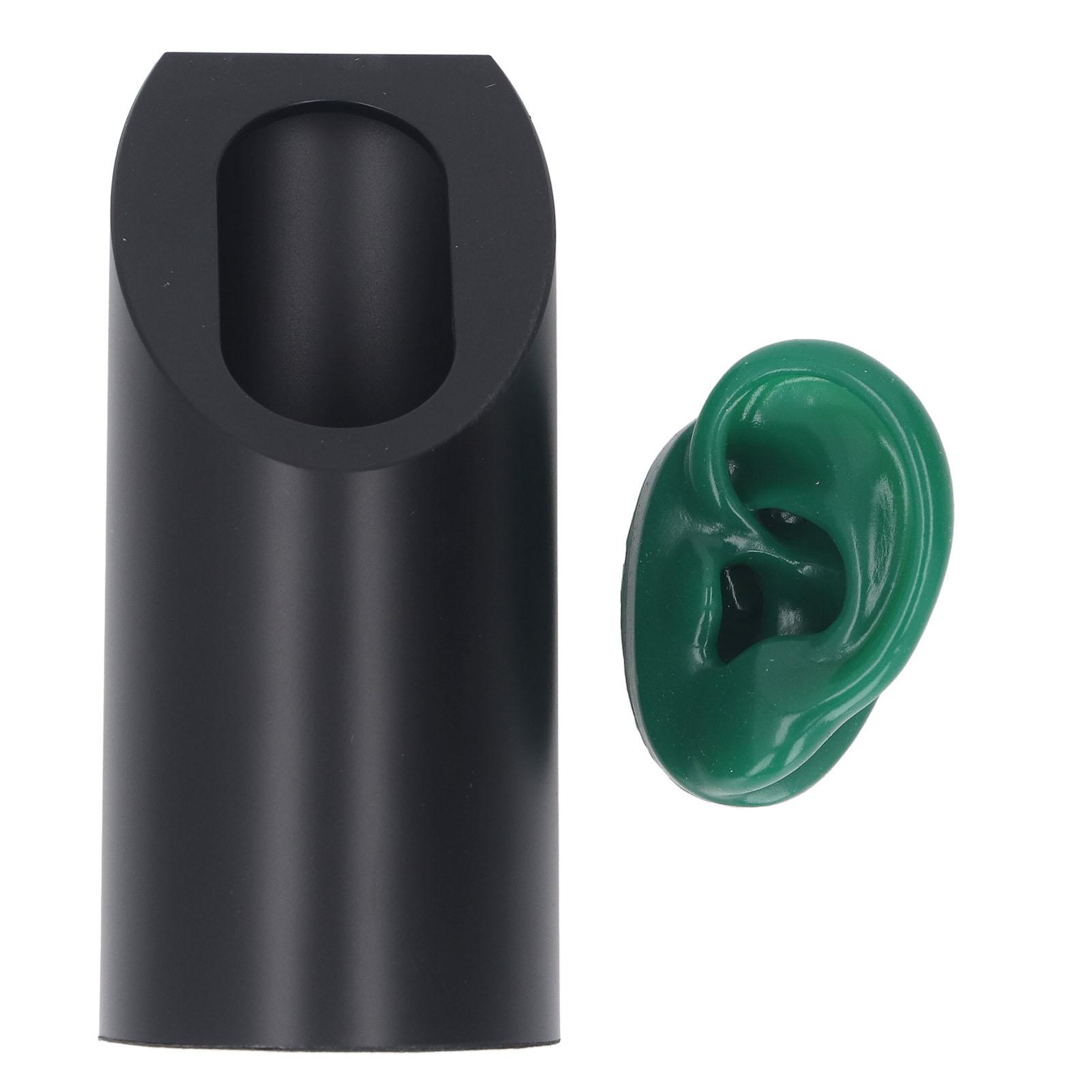 

Silicone Ear Model Simulated Acupuncture Soft Artificial Ear Model with Bracket for Audiphone Displa Left