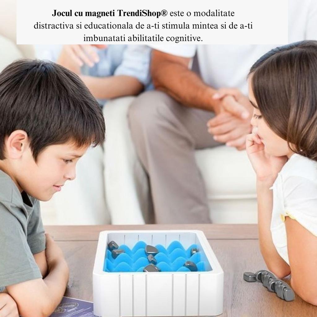 Joc Cu Magneti Magnetic Educational Game Board, 20 Pieces with String, for 2-4 Players, Ages 7-16 Learning Toy