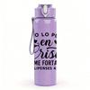 1PC Todo Lo Puedo En Cristo Quote 750ml Color Plastic Sports Water Bottle Leakproof Flip Straw Lid Suitable for Sports Office Home Use