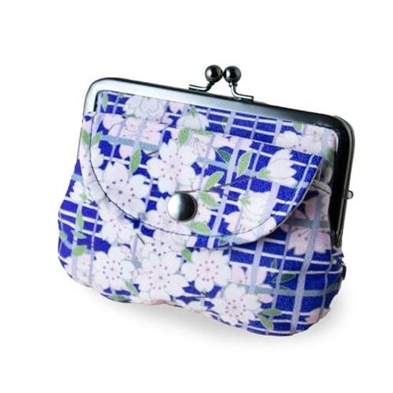 Ren Wallet Parent-Child Frame 14122.5cm Coin Purse Round 3.3 Sun Square 3.8 Retro Flower Kikuha Sakura Check Puff Weave