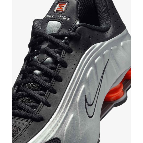 Nike Scarpe da ginnastica da uomo Shox R4 OG Orange Twist Argento Nero Metallico-Argento HQ1988-002