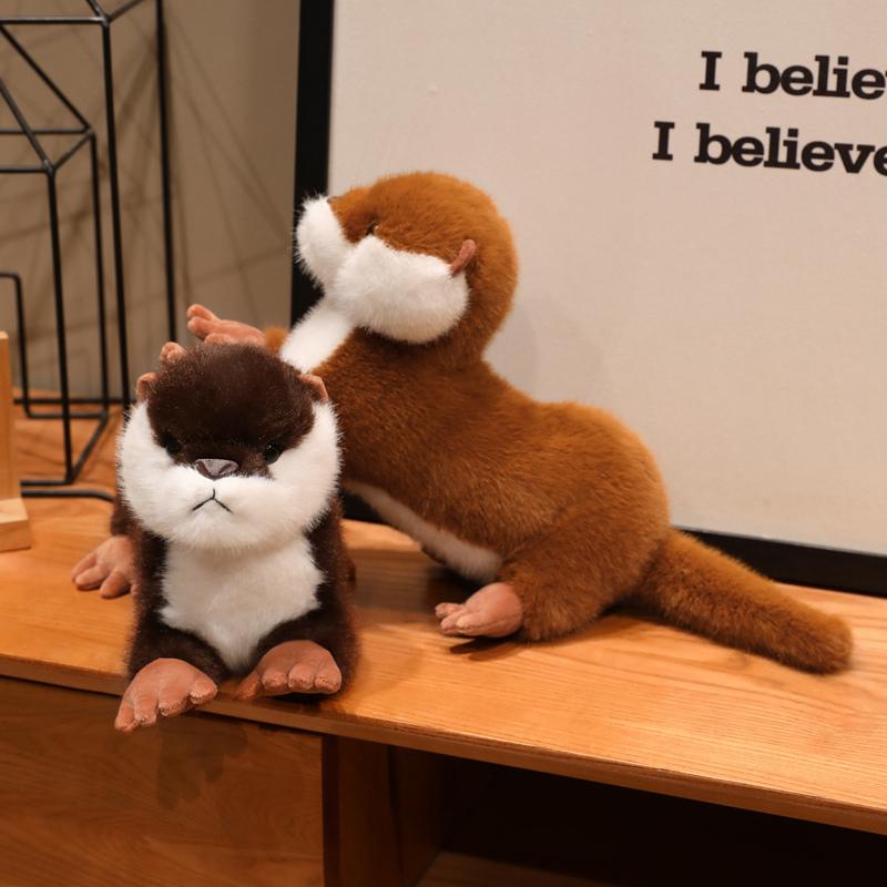 40Cm Otter Plush Toys Brown Otter Stuffed Plush Animals Children Companion Dolls Birthday Party Gifts For Kids
