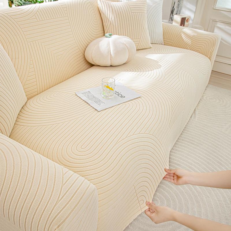 Adjustable Elastic Sofa Cover Velvet Armchair Protector Corner L Shape Stretch Couch Covers for Living Room 1/2/3/4/5 Seater