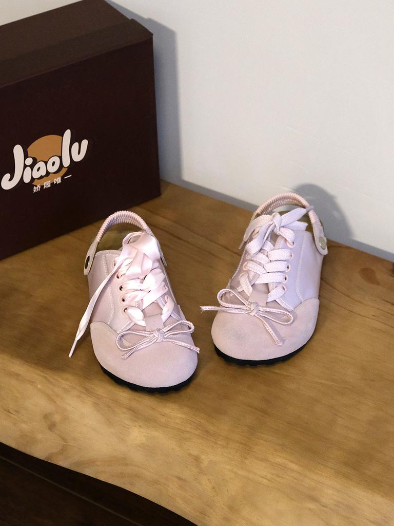 UglyCute Flat Shoes Round Head Back Trip Bow Fashion Lightweight Comfortable Non-slip Breathable Wear-resistant Women's Sandals