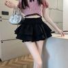 Ladies Summer Ballet Style Ruffled Tiered Cake Skort, High Waist Frilly Bubble Skirt, Cute Hot Girl Flowy Short Skirt for Daily Street Fashion Wear