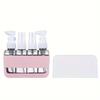 Juego de 4 Botellas de Viaje de 50 ml Combinación Champú Gel de Ducha Jabón de Manos Loción Spray Botella Vacía Accesorios para Kit de Viaje