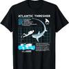 Heißer Verkauf Atlantic Drescher Sommer Kurzarm Freizeit Herren T-Shirt Hai Informationstabelle T-Shirt 100% Baumwolle O-Ausschnitt Größe S-5XL