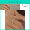 Elegant Blue Moonstone Copper Ring For Women Unique Ins Style Adjustable Geometric Fashion Accessory