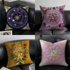 Line Art Midsummer Day Beautiful Pillow Case Anti-dustmite Pillowcase Invisible Zipper Silky Short Plush Sofa Cushion Cover