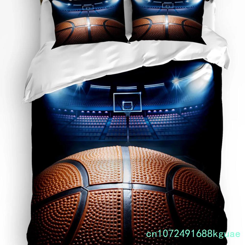 Flame Basketball Ball Box Printed Comfort Duvet Cover Pillow Case Home Textile Quilt Cover Boy Kid Teen Girl 3pcs Bedding Set