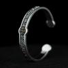 Retro Cross Vajra Bangle For Male Opening High Level Thai Silver Jewelry Chinese the Zang Nationality Style Bangles KOFSAC
