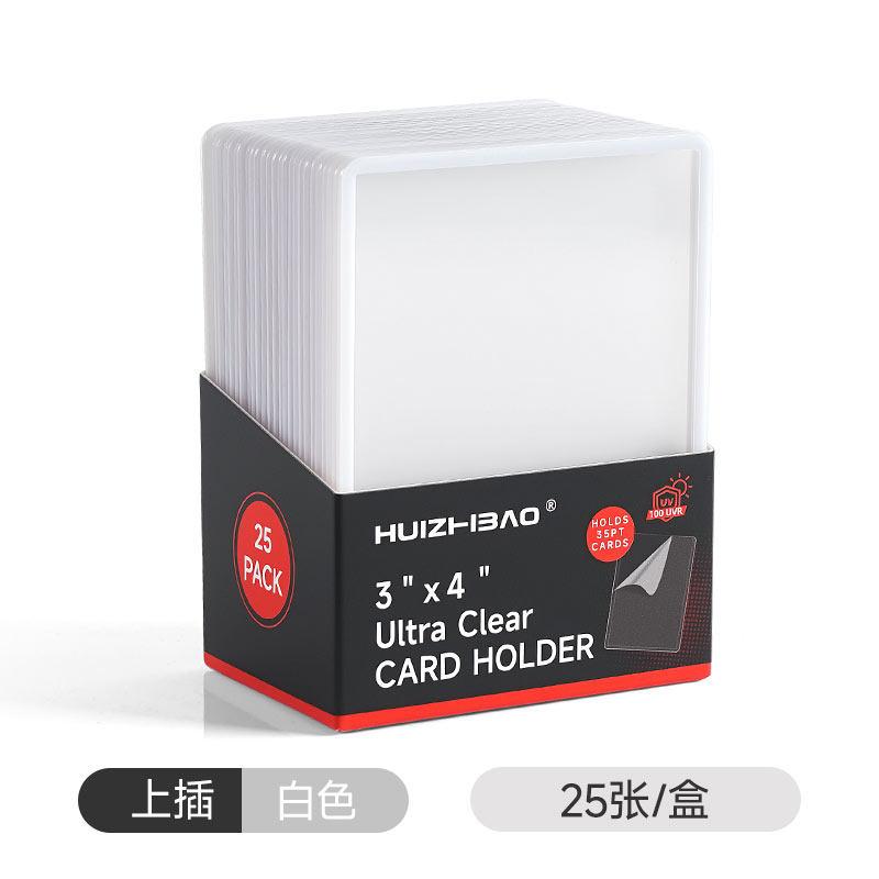 25Pcs 35pt Ultra Clear Card Sleeves with Protective Film, Hard Holder for Kpop Idol Photo Cards & Game TCG Trading Cards