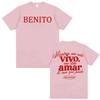 2026 Sommer Mode Trendiges T-Shirt Bad Bunny Baile Inolvidable Buchstaben Print T-Shirt Herren Damen Mode Hip Hop Vintage T-Shirts Y2K