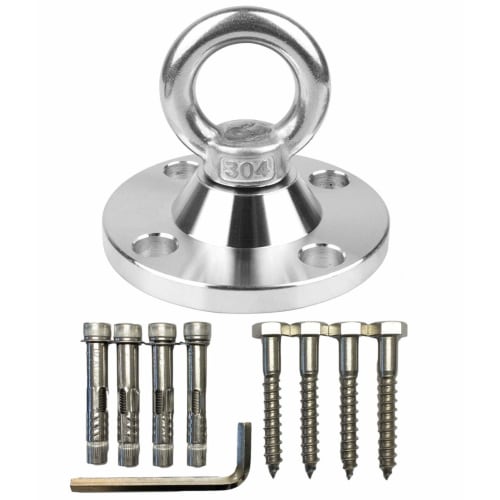 360-Degree Rotating Ceiling Hook, 500kg Weight Capacity, Stainless Steel, for Hanging Aerial Yoga, Hammocks, and Hanging Chairs (Rotating Type)