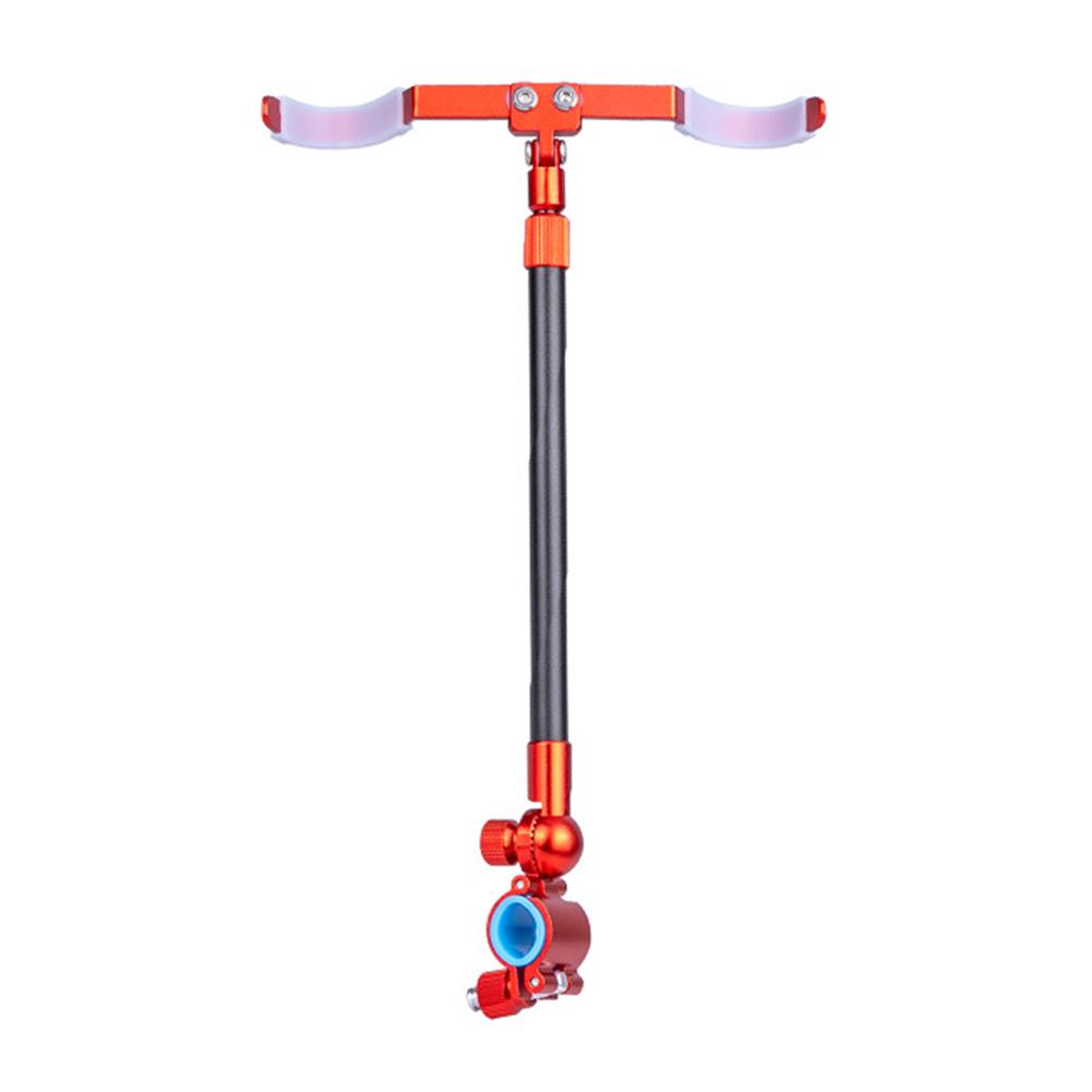 Portable Fishing Rod Holder Hold 2 Rods Adjustable Fishing Pole Holders Foldable Telescopic Detachable Fishing Box Accessories