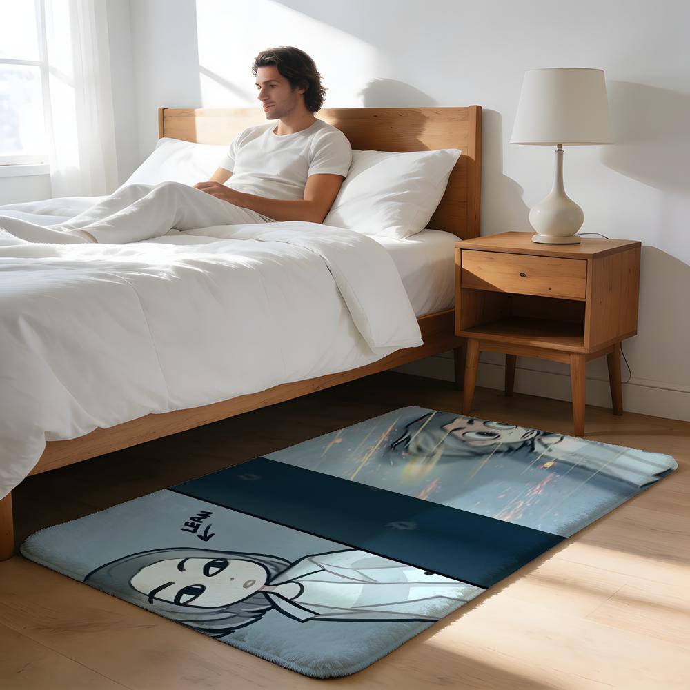 Floor Mat Soft Flannel Rug Non Slip Absorbent Mat for Bathroom Bedroom Home Decor Loom I Imagine Dragons band
