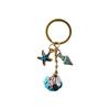 Gold Tone Shell Keychain Alloy Seashell Keychain New Bag Charm  Backpack Accessory