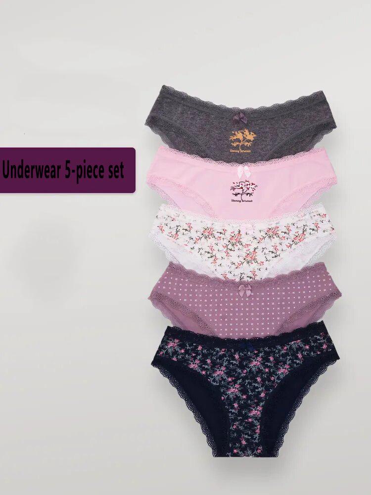 

Женские трусики-треугольники из чистого хлопка с принтом, европейского и американского стиля, разных размеров – быстросохнущие, гладкие, удобные, упаковка XXL