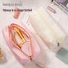 Luxurious Suede Cosmetic Bag with Large Capacity, Portable and Stylish Design