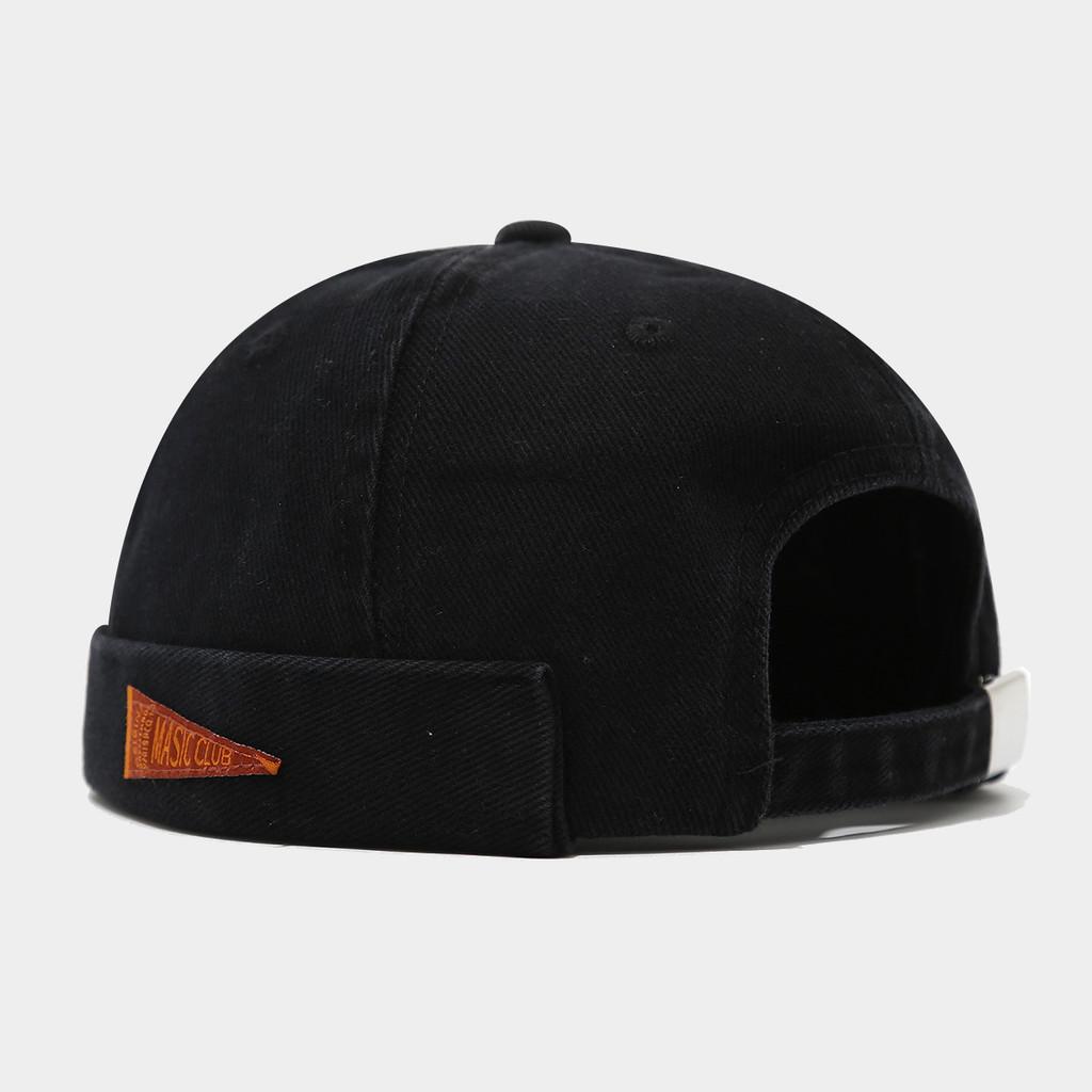 

Vintage Cotton Cap With Windproof Adjustable Fit For Street Fashion Men Women Black
