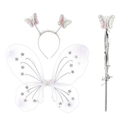 Cosplay Ladies Party Decor Butterfly Wings Princess Hair Hoop Fancy Dress Set Fairy Wand