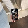High-Quality Luckly Koi Goldfish Beautiful Sparkle Black Glossy Glacial Texture Cover Case for iPhone 12 13 14 15 16 17 Pro Max
