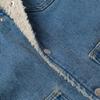 Vans Fashionable Polo Collar Cotton Long Sleeve Denim Jacket Men Jackets Gray Blue VN000K4XCDX