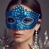 Crystal Venetian Mask Crowned Half Facepiece Carnival Visor Party Eyemask  Mardi Gras
