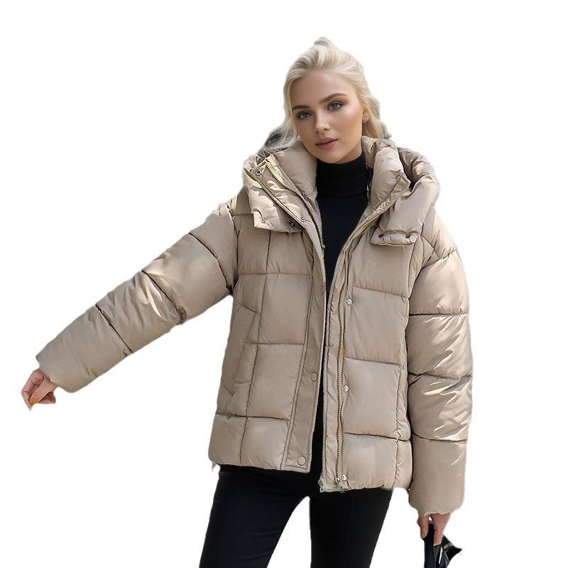 2024 Winter Thickened Short Bread Clothing Women's Loose Korean Version Casual Versatile Down Cotton Clothing Warm Jacket