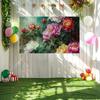 2D Vibrant Peony Flower Backdrop Studio Photo Booth Background Cloth