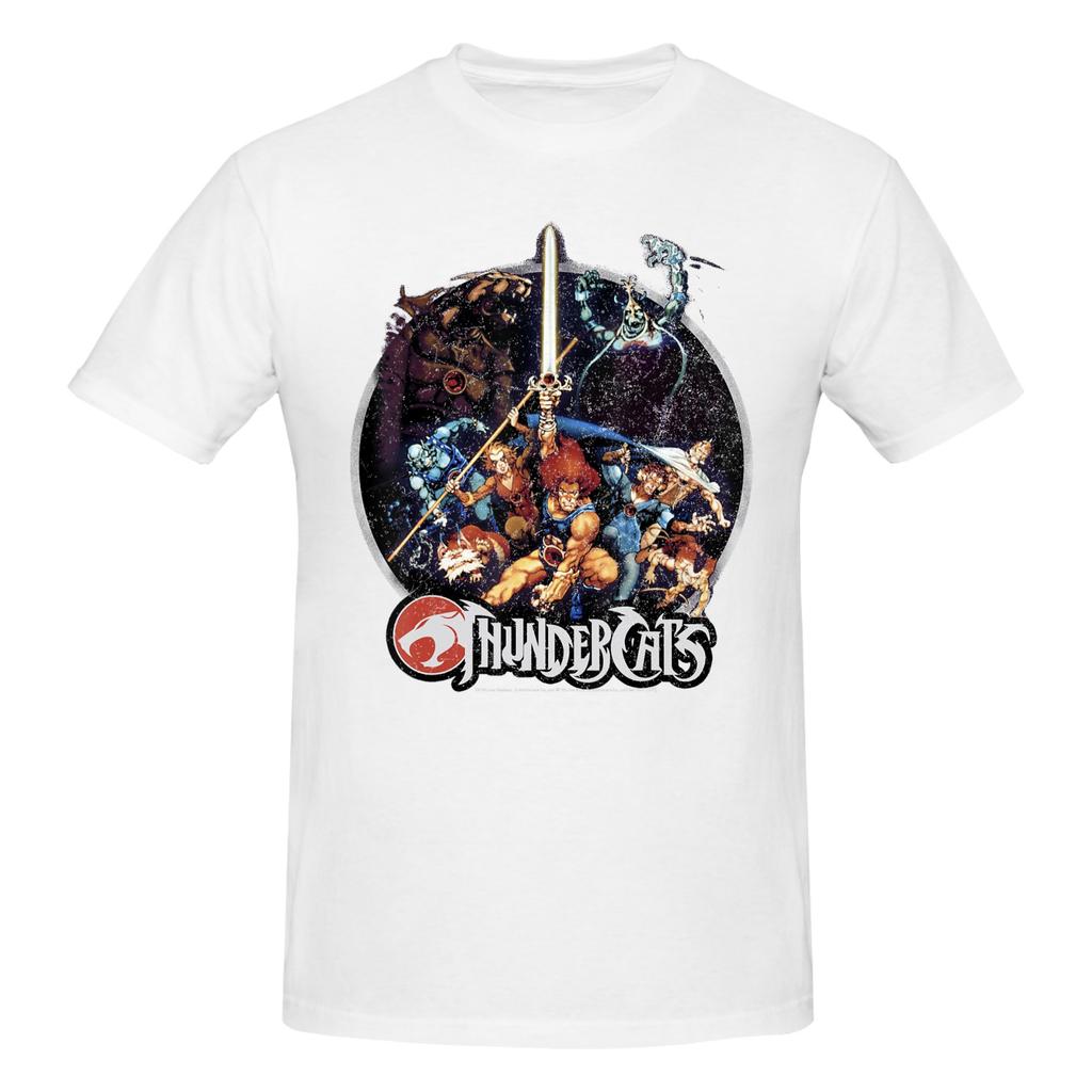 Piece Warriors Group Novelty  Cotton TShirt ThunderCats s Vintage Cartoon Tees Tops For Unisex