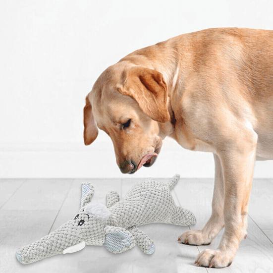 1/3Pcs Dog Plush Toy Animal Wolf Lion Elephant Design Dog Chew Toy with Squeaky Sounder Interactive Puppy Toy