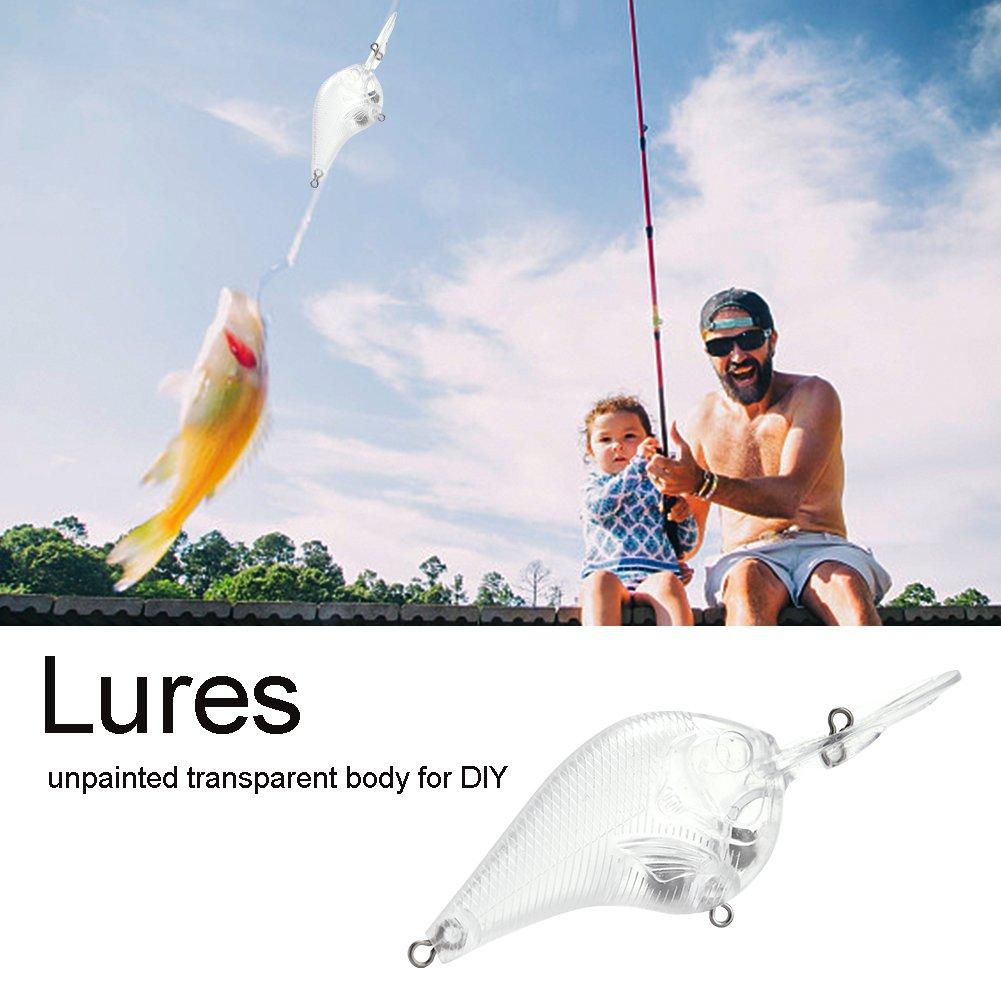 Pack of 10 Unpainted Artificial Bait Fishing Lure Crankbait Blank