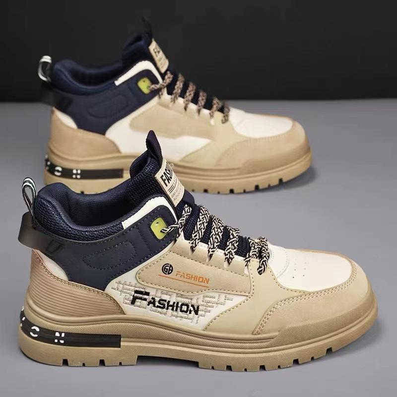 

Summer new Martin boots men s casual shoes men s high-top shoes heightening shoes breathable men s shoes sports shoes heightening 44 хакі