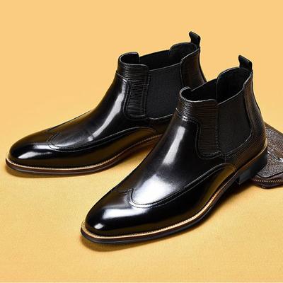 Fashion Men's Matching Chelsea Boots Workwear Men's Mid-top Ankle Boots Men Autumn Boots D523