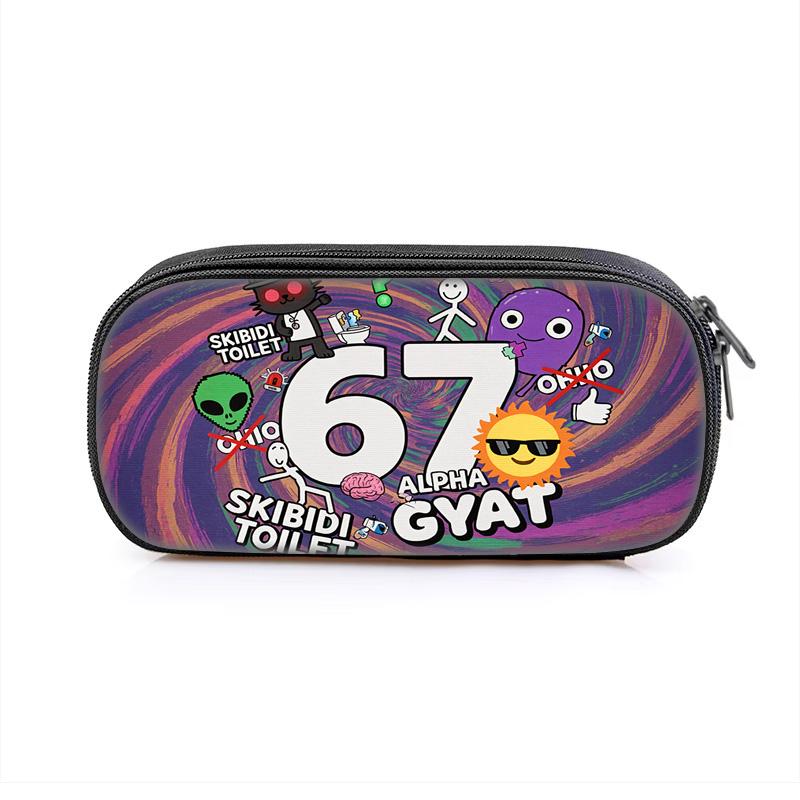 67 Letter Storage Pencil Case with Cartoon Print Large Capacity and High Appearance the Best School Companion for Students