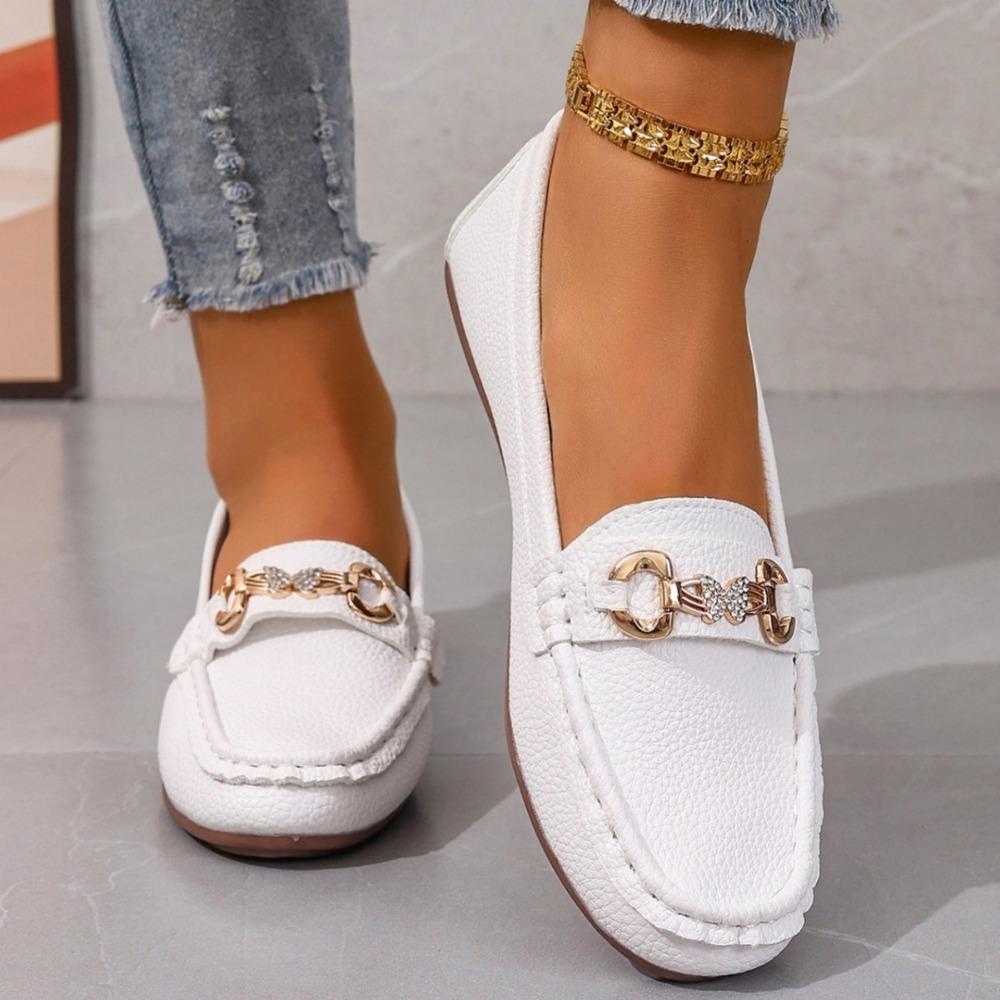 New Women's Casual Slip on Mary Jane Shoes Spring Autumn Fashion Round Toe Solid Soft Sole Flat Loafers De