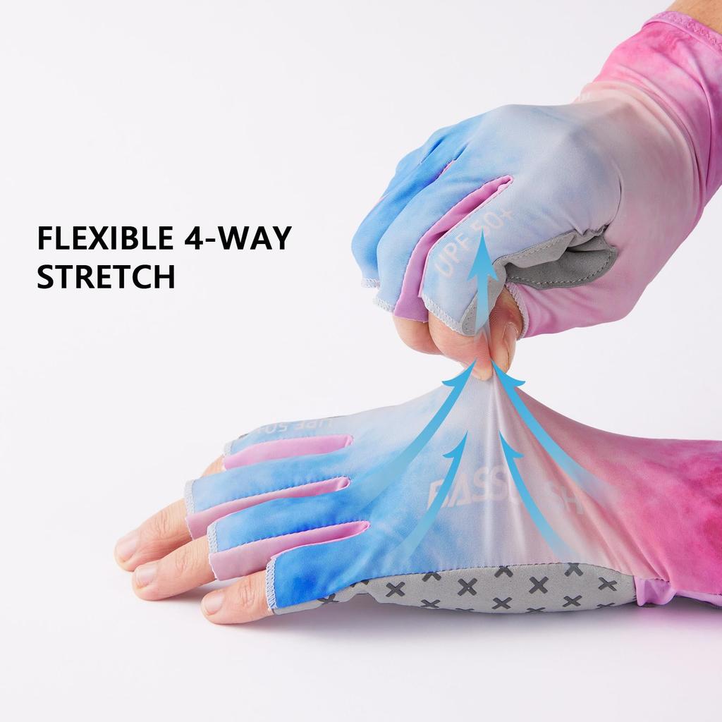 BASSDASH Angelhandschuhe, 3/4 Finger, UPF 50+, Rutschfest, Unisex