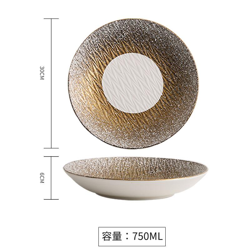 Creative Ceramic Deep Plate Restaurant Soup Plate Salad Plate Dessert Plates Snack Plates Service Plates Hotel Tableware