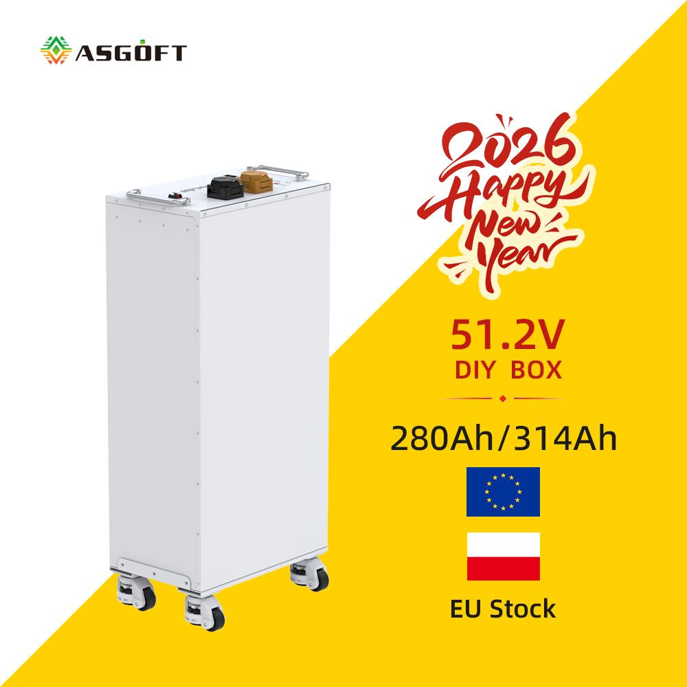 EU Stock 15kWh DIY Battery Box Kit for JK Pace JiaBaiDa BMS 48V 280Ah 314Ah Lifepo4 Lithium Ion IP54 Metal
