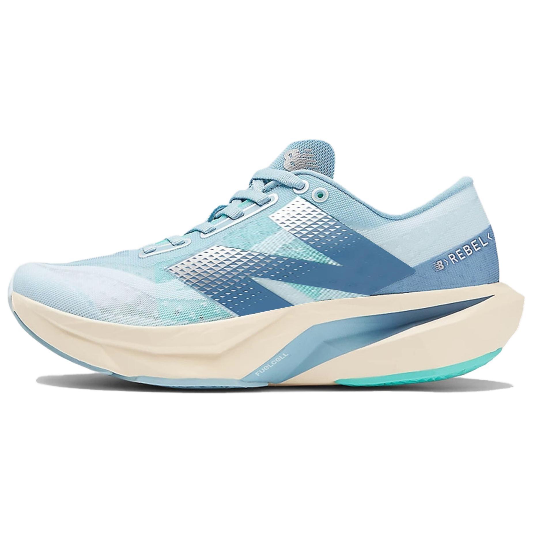(WMNS) New Balance FuelCell Rebel v4  Quarry Heron Blue  Women s WFCXCH4 EU 36.5