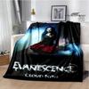 EvaneScence Band Retro Printed Fashion Warm Blanket Flannel Blanket Bed Linings Home Travel Birthday Gift