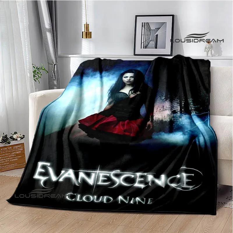 EvaneScence Band Retro Printed Fashion Warm Blanket Flannel Blanket Bed Linings Home Travel Birthday Gift
