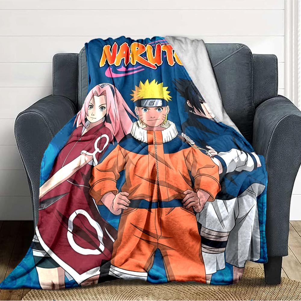 1pc NARUTO (5) Blanket, Gift, for Men and Women, Soft Blanket, Good for Sofa Bed Couch Travel, Lightweight Flannel Blanket