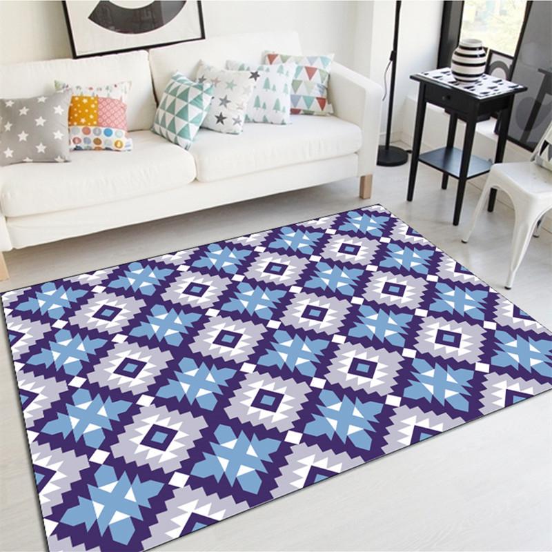 Tištěný koberec Severský obývací pokoj Ložnice Koberec k posteli Vstup do ložnice Protiskluzová podložka na podlahu Rohožka